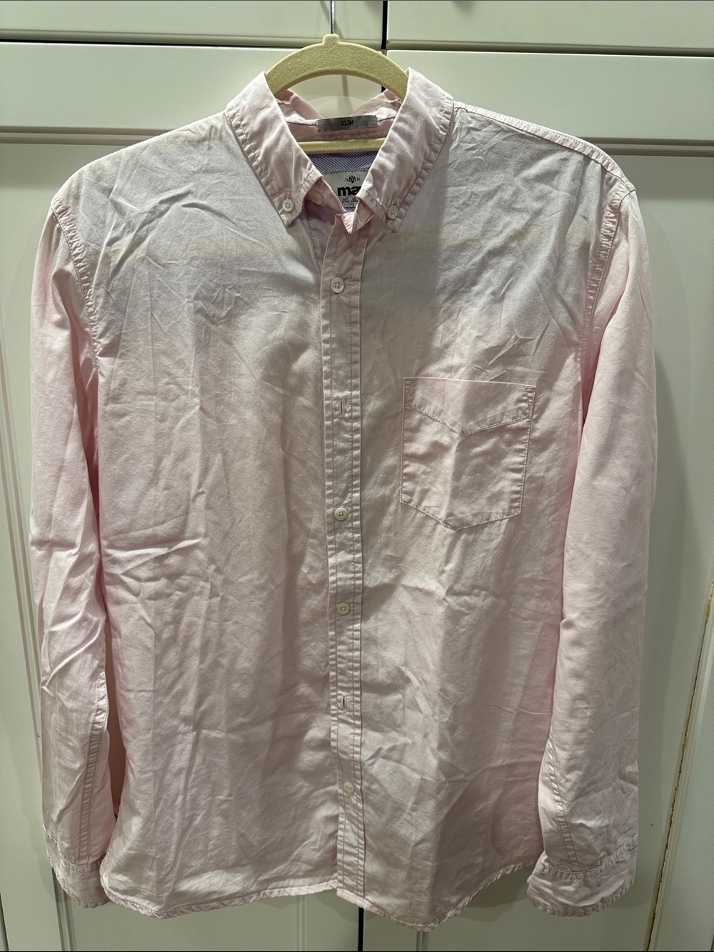 Mavi Men's Light Pink Button-Down Shirt